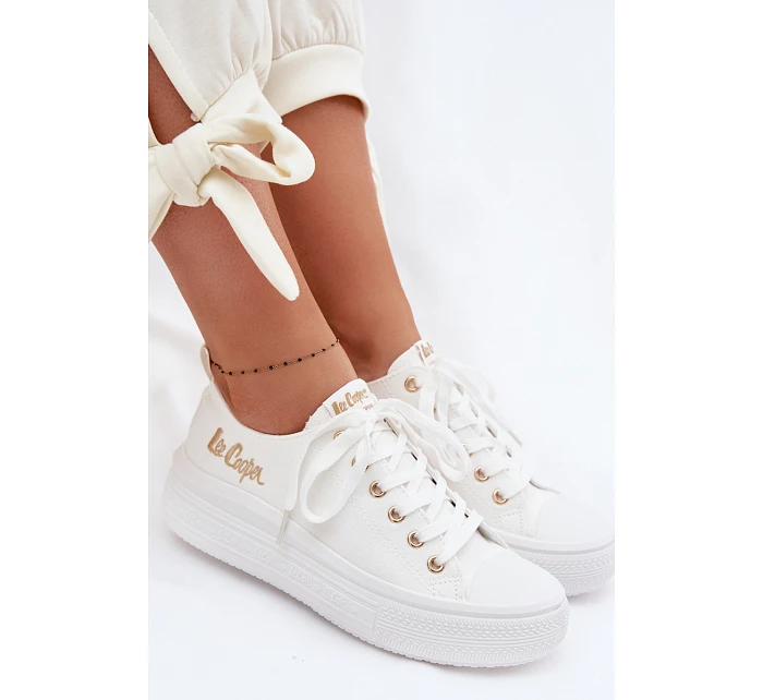 Platformové tenisky Lee Cooper LCW-26-44-4482 Bílé