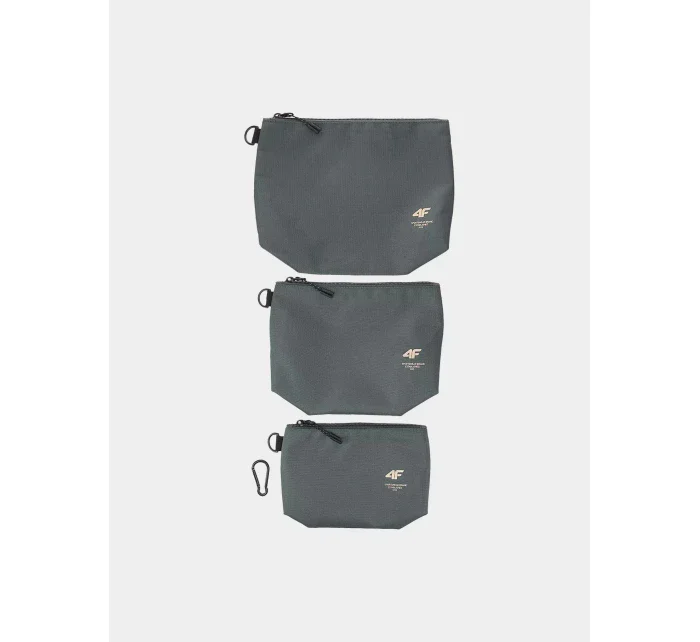 Set kozmetických tašiek 4FSS23AWBGU011-22S antracit - 4F