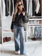 Dámská krátká péřová bunda s kapucí černá Dstreet model 21990578 - FashionStreet Dámská krátká péřová bunda s kapucí černá Dstreet model 21990578 - FashionStreet