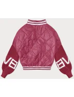 Růžová dámská bunda typu "bomber" se rukávy model 19739187 - MADE IN ITALY Růžová dámská bunda typu "bomber" se rukávy model 19739187 - MADE IN ITALY