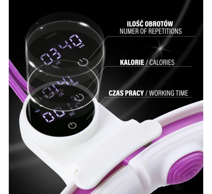 HHM17 HULA HOP BIELA/FIALOVÁ S MAGNETMI A ZÁVAŽÍM + POČÍTADLO HMS HHM17 HULA HOP BIELA/FIALOVÁ S MAGNETMI A ZÁVAŽÍM + POČÍTADLO HMS