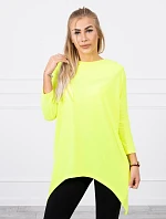 Mikina s potlačou kolesa žltá neónová