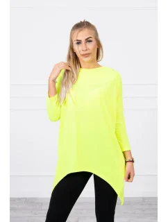 Mikina s potlačou kolesa žltá neónová