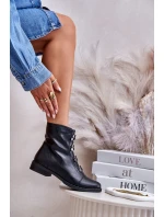 Ocieplane Botki Damskie Na Zamek Czarne Evalith Ocieplane Botki Damskie Na Zamek Czarne Evalith