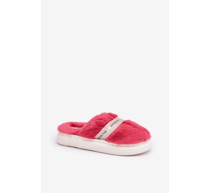 Futrzane Kapcie Z Ozdobnym Paskiem Różowe Savalithea Futrzane Kapcie Z Ozdobnym Paskiem Różowe Savalithea