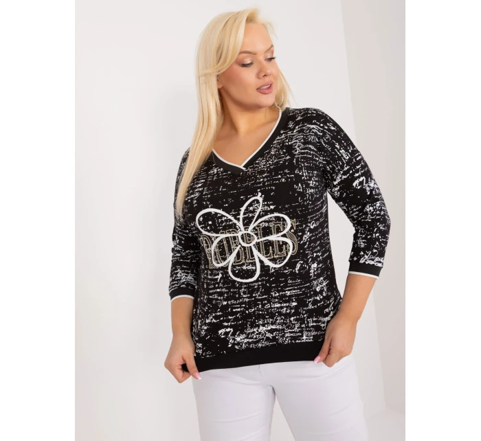 Blúzka RV BZ 9442.27 čierna farba Blúzka RV BZ 9442.27 čierna farba