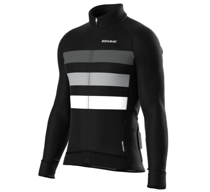 Biemme košeľa s dlhým rukávom CALDERONE black grey XL