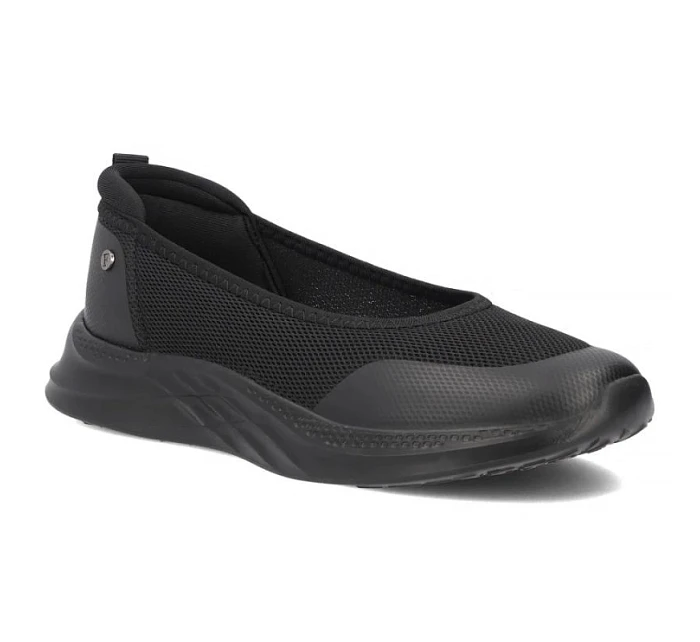 model 22093847 dámské černé textilní boty na platformě - FILIPPO