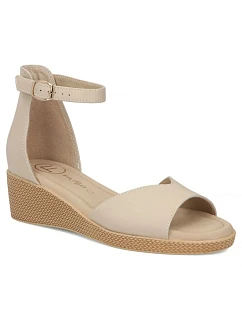 Dámské kožené sandály na platformě béžové Filippo model 22150260
