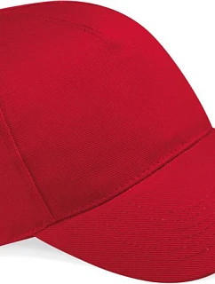 Beechfield B 15 5-panelová čiapka s kšiltom „Ultimate“ 53.0015 classic red