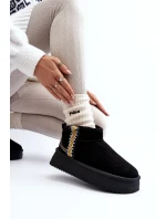 Sněhule Na Platformě S Vzorem Černé model 21645925 - Boto