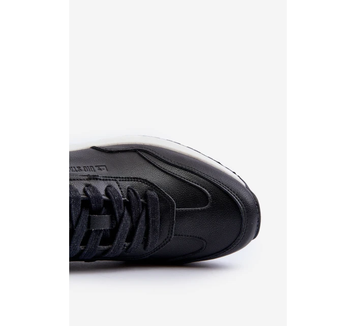 Sneakersy Męskie Skórzane BIG STAR NN174287 Czarne