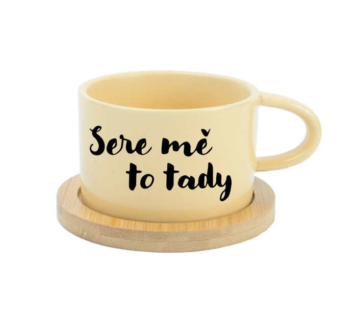 SERE MĚ TO TADY - žlutý hrníček makronka 200 ml