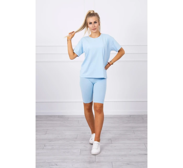 Modrý set top+legíny