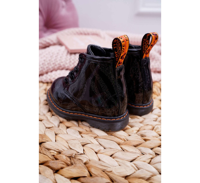 Detské topánky so zipsom Black Omua
