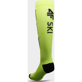 Pánske lyžiarske ponožky 4F AW22UFSOM030 neónovo zelené