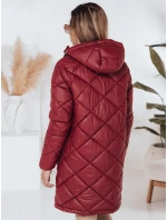 Dámská zimní bunda bordó prošívaná Dstreet model 21990821 - FashionStreet