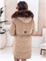 Dámska zimná bunda s kapucňou FashionStreet camel TY5082 Dámska zimná bunda s kapucňou FashionStreet camel TY5082