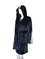 Krátky dámsky župan De Lafense 626 Abigail, kapucňa