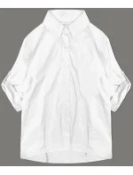 Bílá košile s ozdobnou mašlí na zádech model 20082439 - MADE IN ITALY Bílá košile s ozdobnou mašlí na zádech model 20082439 - MADE IN ITALY