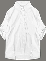 Košeľa s ozdobnou mašľou na chrbte biela (24018)