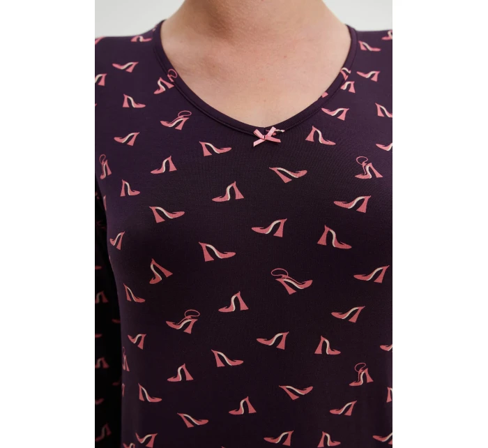 Noční košile s dlouhými rukávy model 18936376 - Vamp