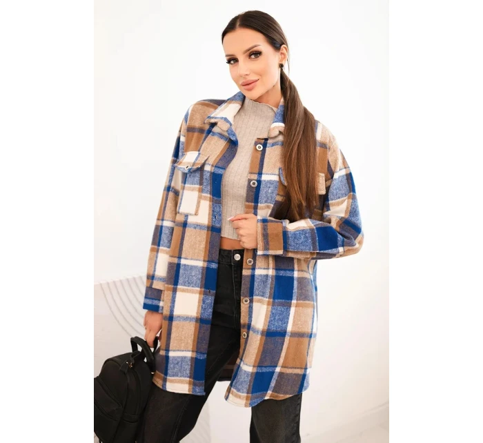 Dámská kostkovaná košile chabrová