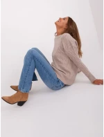 Sweter AT SW model 18884796 beżowy - FPrice Sweter AT SW model 18884796 beżowy - FPrice