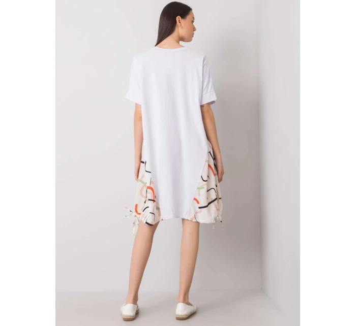 Sukienka DHJ SK model 21314322 biało beżowy - FPrice