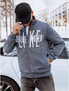 Pánská mikina na zip s potiskem tmavě šedá Dstreet model 21966610 - FashionStreet