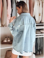 Dámská oversize džínová bunda modrá model 21988207 - Dstreet Dámská oversize džínová bunda modrá model 21988207 - Dstreet