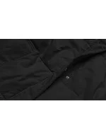 Dlhá čierna dámska zimná bunda (AG3-3031)