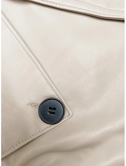 Krátký z ekologické kůže ve béžové barvě model 19035415 - J.STYLE