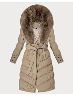 Béžová zimní bunda s límcem model 21393879 - S'WEST Béžová zimní bunda s límcem model 21393879 - S'WEST