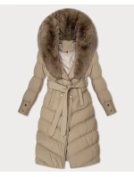 Béžová zimní bunda s límcem model 21393879 - S'WEST Béžová zimní bunda s límcem model 21393879 - S'WEST