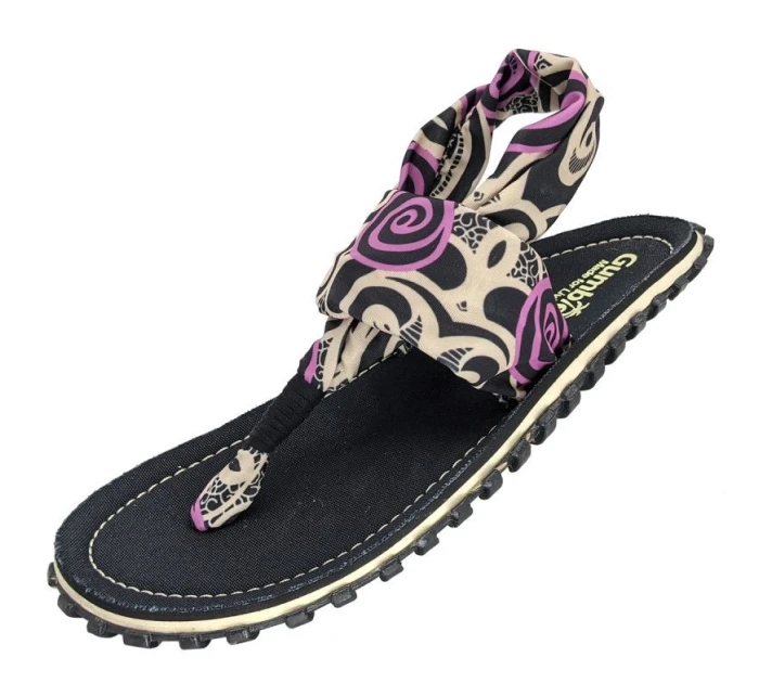 Gumbies - dámske žabky Slingback - BLACK SWIRLS