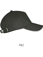 SOL'S Long Beach 5 panelová sandwich kšiltovka dark grey model 22521354