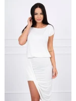 Asymetrické šaty v barvě ecru Asymetrické šaty v barvě ecru