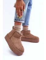 Kůže Sněhové Boty Na Platformě Tmavě Hnědé model 21630216 - Boto Kůže Sněhové Boty Na Platformě Tmavě Hnědé model 21630216 - Boto