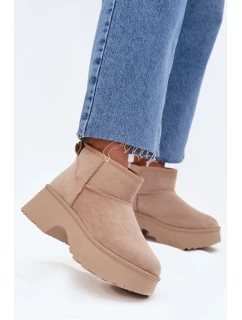 Dámské Nízké Sněhule S Kožíškem Khaki model 21706733 - Boto