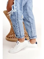 Dámske módne tenisky Big Star - biela/tmavomodrá Dámske módne tenisky Big Star - biela/tmavomodrá