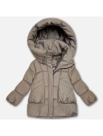 Béžová dámska páperová bunda oversize S'West (B8539-12)