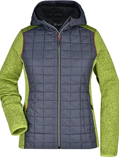 JN Dámská pletená hybridní bunda 02.0 kiwi melange/anthracite melange model 22528901 - Daiber