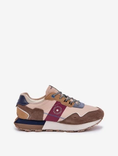 Zamszowe Sneakersy Męskie Na Platformie Big Star RR174475 Hi-Poly System Beżowe