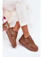 Dámské Kožené Sneakersy Na Platformě Just Dare Hnědé model 21703379 - Daniel Lopez Just Dare Dámské Kožené Sneakersy Na Platformě Just Dare Hnědé model 21703379 - Daniel Lopez Just Dare