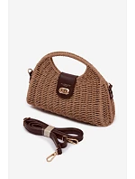 Pletená Malá Kabelka S Odnímatelným Přívazkem Hnědá Delphine