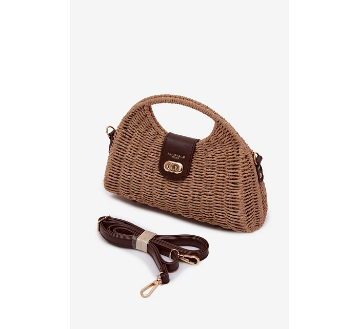 Pletená Malá Kabelka S Odnímatelným Přívazkem Hnědá Delphine