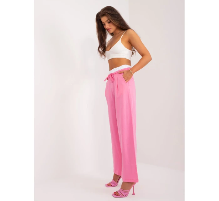 Spodnie DHJ SP model 19915438 różowy - FPrice Spodnie DHJ SP model 19915438 różowy - FPrice