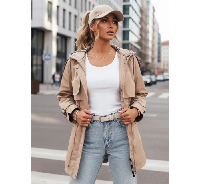 Dámská přechodná bunda parka béžová Dstreet model 21975160 - FashionStreet