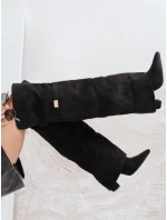 Dámské semišové černé kozačky Dstreet model 21993087 - FashionStreet
